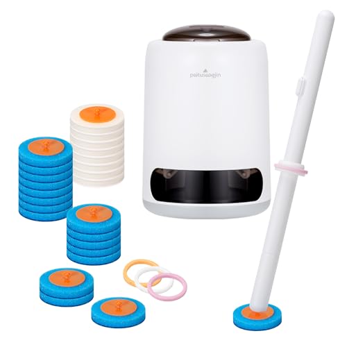 Disposable Toilet Brush,with 24 Refill Heads and Holder,Clean Brush Starter Kit,with 1 Toilet Wand, 1StorageCaddy and,3Fragrant Tablet, Toilet Wand Kit,Deep Cleaning Bathroom. - color: 1-24white