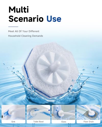 50 Count Toilet Wand Refills for Clorox, 5X Cleaning Power Toilet Bowl Wand Refills & High-Density Disposable Toilet Brush Scrubber - No Falling Apart, Instant Foam for Bathroom Cleaning - size: 1 Count (Pack of 50)