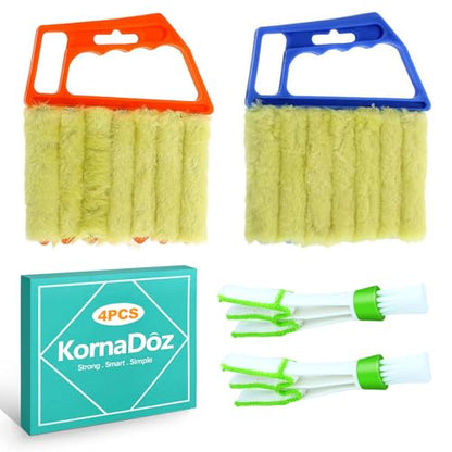 4 Pack Blind Cleaner Duster Tool, 7-Finger Window Blind Cleaner for Wood & Vinyl Blinds, Mini Blinds Cleaner Tool