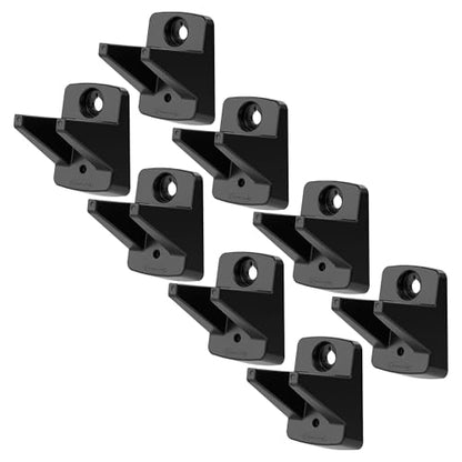Suncast 8 Pack Wall Mount Hook Tool Organizer, Outdoor Rack System for Garage Storage, Closet, Shed, or Cleaning Organization, Black