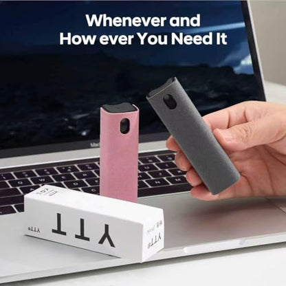 YTT Touchscreen Mist Cleaner, Screen Cleaner, for All Phones, Laptop and Tablet Screens,Two in One Spray and Microfiber Cloth (Grey) - color: Grey