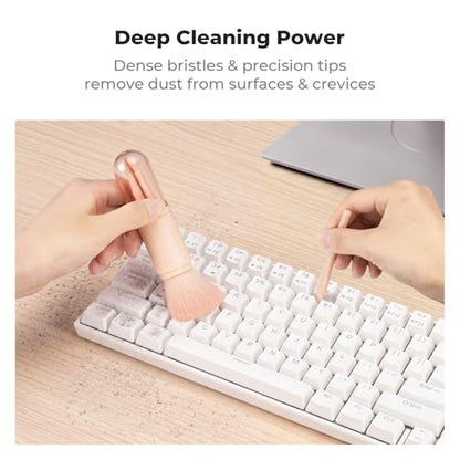 K&F Concept Pink 6-in-1 Lens & PC Keyboard Cleaning Brush Kit - color: Pink