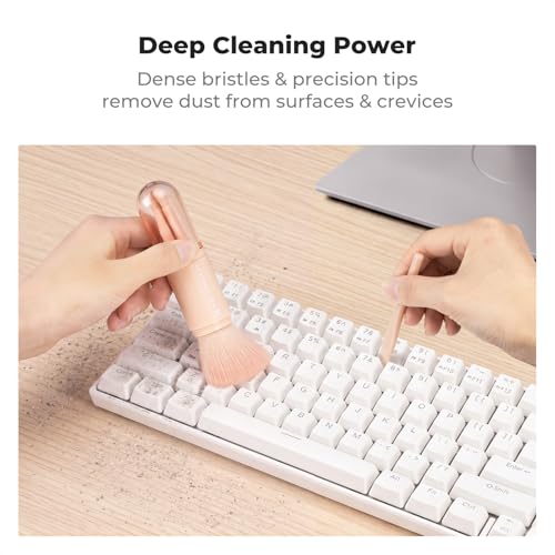 K&F Concept Pink 6-in-1 Lens & PC Keyboard Cleaning Brush Kit - color: Pink