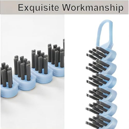 Crevice Cleaning Brush Hard Bristle Grout Brush Scrub Brush Toilet Brush Cleaning Tools Cleaning Supplies for Household Use Bathroom Kitchen 3 Pcs (Black&Blue) - color: Black&blue