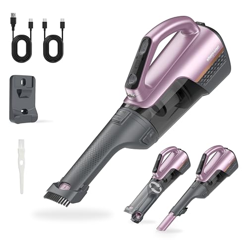 Shop-Vac S4 20V Handheld Vacuum Cordless with Brushless Motor, Rotatable Nozzle, Dual-Speed Powerful 16000 Pa Suction Portable Vacuum for Home & Pet Hair, Wall-Mounted, LED Light, Purple - color: Purple