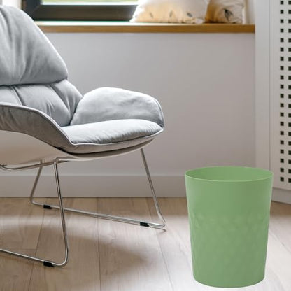 JiatuA 3 Pack Small Trash Can with Trash Bags Bathroom Garbage Bin Round Plastic Waste Basket for Kitchen, Bedroom, Office, College Dorm, Craft Room, Green - color: Green