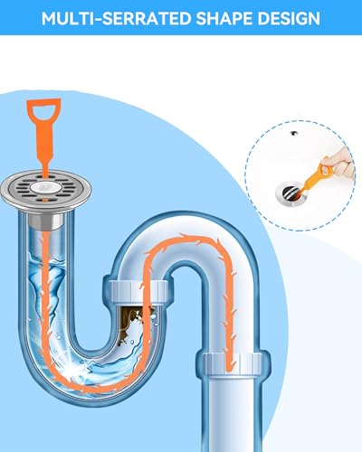 6 Pack Drain Clog Remover - Flexible Drain Snake for Effective Cleaning Hair and Debris in Sink or Bathtub, 20 Inch - style: 20 IN