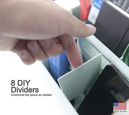 2 PACK - Portable DIY 8 Dividers Durable Plastic Tote Basket Bin Tool & Supply Cleaning Caddy with Handle Made In USA (Mint) - color: Mint