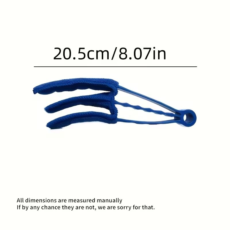 Reusable Cleaning Brush, Multi-Purpose Flexible Duster for Blinds, Curtains, Car Vents & Glass Surfaces, Washable with Detachable Head, Home Car Dusting Tool, 1PC, Blue