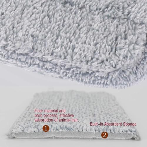 24 Inch Microfiber Mop Pads 6 Pack for Hardwood Tile Laminate Deep Clean | Reusable flat mop pads for floor cleaning, fits 24-inch mop heads, washable and durable, wet/dry use, home cleaning essential - color: 24 in Mop Pads