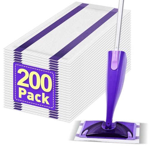 Mop Pads Refills Compatible with WetJet Mop, Disposable Mop Pads for Hardwood Floors, Tile, Laminate & Multi-Surface Cleaning, 200 Pack - size: 200p WetJet Disposable