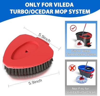 Spin Mop Replacement Head - EasyWring Mop Refills Compatible with Triangle Spin Mop, Great Cleaning Power, Microfiber, Helper for Housework, Machine Washable (new Brush) - size: new brush
