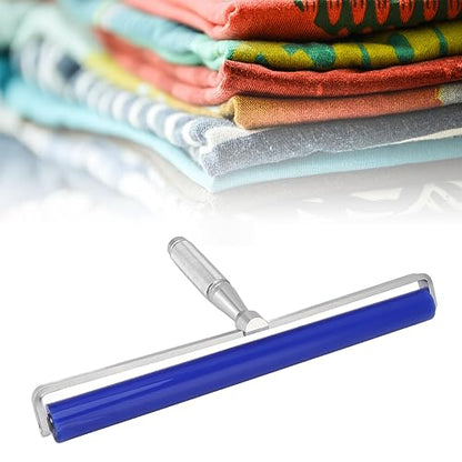 Blue Silicone Manual Roller, Static Cleaner Tool Tacky Roller Sticky for Screen Film Hair Dust Remover Viscosity with Aluminum Alloy Handle for Everywhere (35.6cm / 14in) - size: 35.6cm / 14in