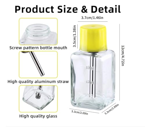 6 Oz/ 180ml Glass Push Down Pump Dispenser Bottle With Cap Push Down Glass Empty Pump Dispenser for Alcohol Makeup Clear Refillable Bottle Hand Pumping Press Container (1pcs - Square Shaped) - color: Clear - 180ml - Square - 1pcs