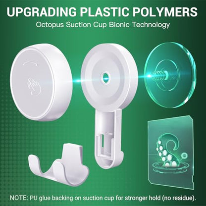 LUXEAR Suction Hooks Powerful Vacuum Suction Cup Hooks-1PACK Razor 1pack Single White - size: 1 Pack Single & 1 Pack Razor