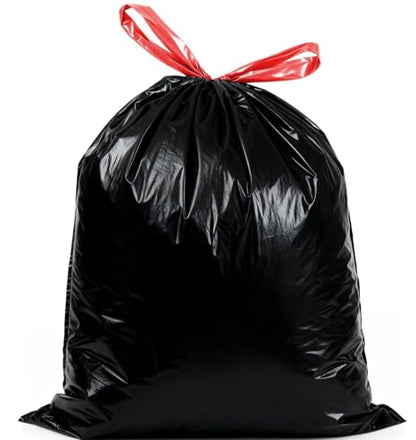 XUXRUS 2.6 Gallon Small Black Bathroom Trash Bags, 60 Count Folded Drawstring Small Garbage Bags, Tear-Resistant & Leak-Proof, Odor Control Liners for Bathroom, Office – Heavy Duty Trash Bags - style: 2.6 GAL-Black-60Counts