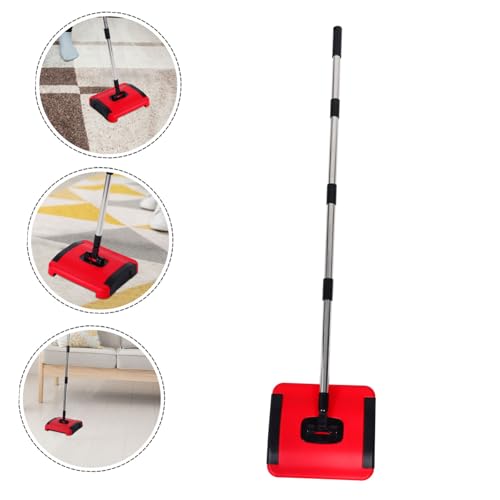 Cabilock Handheld Carpet Sweeper with Adjustable Handle Portable PET Hair and Dust Cleaner Manual Non-Electric Rug Roller Brush for Home and Office Cleaning