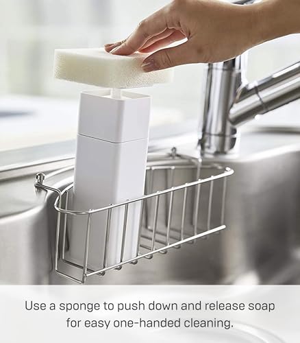 Yamazaki Home Tower One Handed Dispenser - Abs Plastic - 8.5 Fluid Oz., 250 Milliliters - color: White