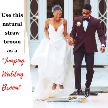 Natural Whisk Sweeping Hand Handle Broom - Vietnam Handmade Straw Soft Broom Design for Home, Kitchen, Grage, Bedroom 12.2" Width, 28.35" Length - style: Brown