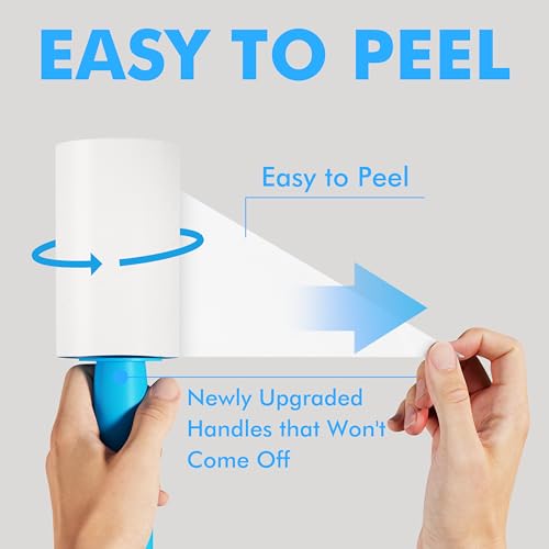 Extra Sticky Lint Roller, Mega Value Set 400 Sheets for Pet Hair Removal, Dog and Cat Lint Remover for Clothes, Furniture, Carpet - size: 400 Sheets Standard
