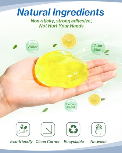 Car Cleaning Gels 3 Pack, Clean Putty Dust Cleaner Kit, Auto Detailing Tools Cleaning Putty Car Interior Cleaner, Keyboard Cleaner, Cleaning Slime Car Cleaning Supplies Gift for Men Women, 240g - color: Green,Pink,Yellow