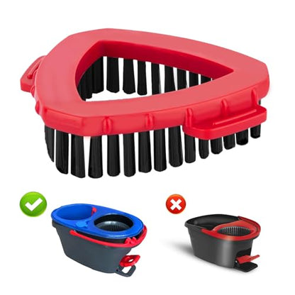 AZ Shikong Scrub Brush for O-Cedar RinseClean 2 Tank System, Scrubber Mop Head for Ocedar, Stiff Bristle Spin Mop Replacement Head Base for Shower Bathroom Kitchen Bedroom Floor Cleaner - size: Small