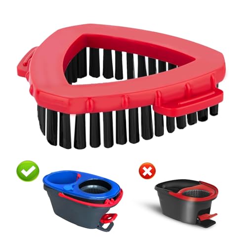 AZ Shikong Scrub Brush for O-Cedar RinseClean 2 Tank System, Scrubber Mop Head for Ocedar, Stiff Bristle Spin Mop Replacement Head Base for Shower Bathroom Kitchen Bedroom Floor Cleaner - size: Small
