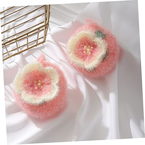 Beaupretty Flower Shaped Dish Towel Set Absorbent Kitchen Cleaning Cloth Dual-Sided Scouring Dishcloth for Tableware for Household Washing and Scrubbing