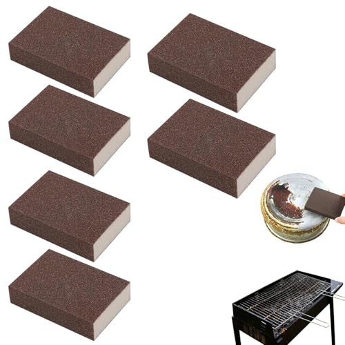 Magic Emery Cleaning Sponge, Nano Carborundum Sponge, Stainless Steel Sinks and Kitchen Utensils, Essential Kitchen Cleaning Tool (6Pcs) - color: 6pcs