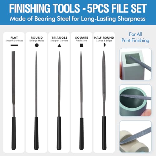 38PCS 3D Printer Tools, 3D Printer Tool Kit with Nozzle Cleaner, Scraper, Files, Wire Cutter, Craft Knife, Wrench & Tweezers for 3D Printing Cleaning, Finishing and Removing - style: 38-Piece Kit