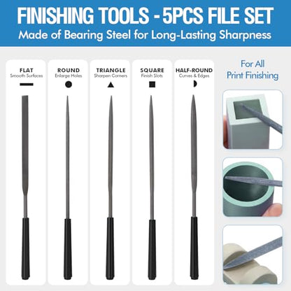 38PCS 3D Printer Tools, 3D Printer Tool Kit with Nozzle Cleaner, Scraper, Files, Wire Cutter, Craft Knife, Wrench & Tweezers for 3D Printing Cleaning, Finishing and Removing - style: 38-Piece Kit