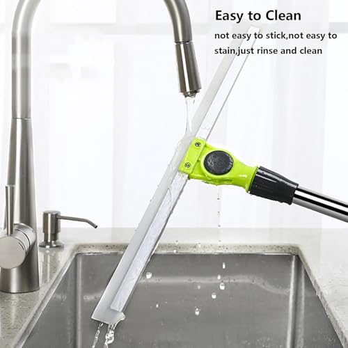 Floor Squeegee for Concrete Floor, with 51 Long Handle Air Broom as Seen on Tv, Rubber Broom for Pet Hair for Smooth Floors,Rugs,Windows,Small:35×130cm - size: Small:35×130cm
