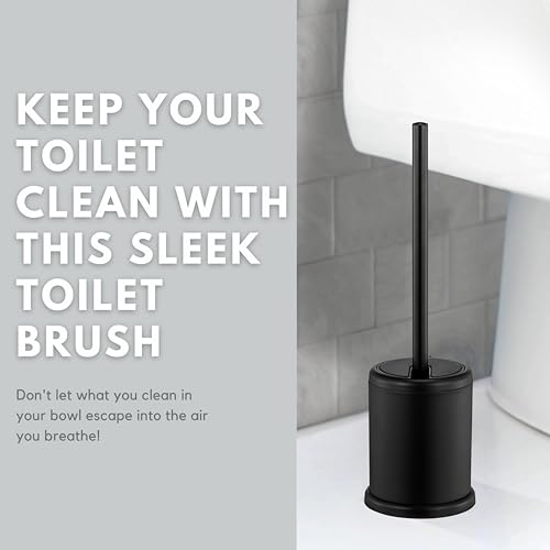 ToiletTree Products Deluxe Toilet Brush with Lid - Black 2 Pack - style: Black 2 pack
