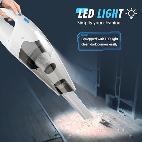 FUOAYOC Handheld Vacuum Cordless,Car Cordless Rechargeable