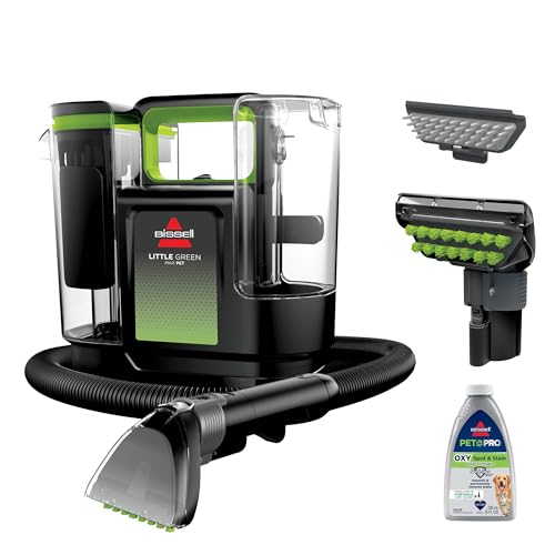 BISSELL® Little Green® Max Pet Portable Carpet and Upholstery Deep Cleaner, Car/Auto Detailer, with Self-Cleaning Tough Stain Tool and Pet Hair Removal Tool (3860) - style: Little Green Max Pet
