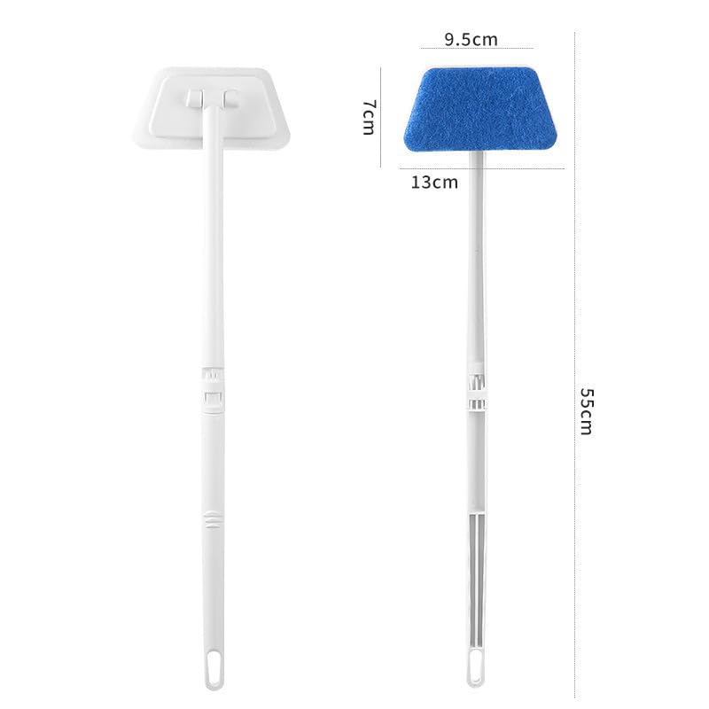 Adjustable Long Handled Tub Tile Scrubber Sponge Brush for Shower Bathroom Floor Cleaning - color: Black