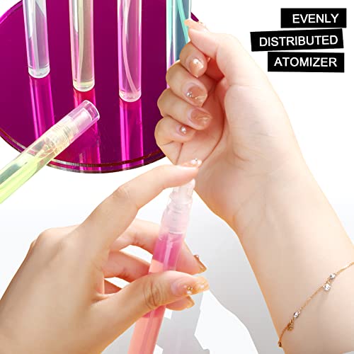 Teenitor Mini Spray Bottle 20PCS, 10ml Perfume Bottle Empty Perfume Atomizer, Plastic Perfume Travel Refillable Sample Bottle, Fine Mist Spray Bottles - size: 10ml