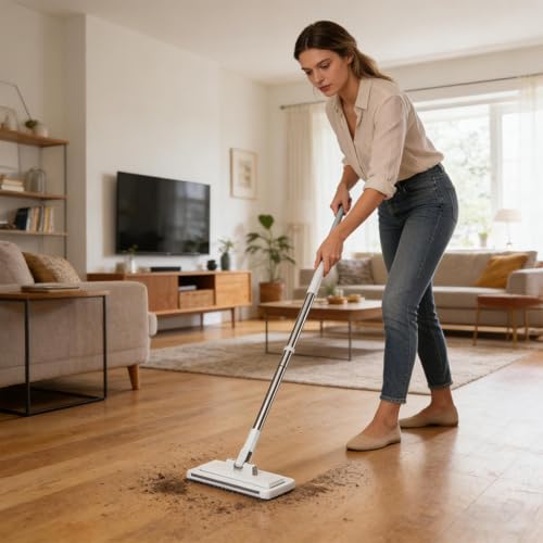 Zero Touch Mini Mop - Clip Style Wet Dry Floor Cleaner, Hand Free Cleaning Device, Lightweight Maintenance Tool | Room Hardwood Tile Laminate for Room Hardwood Tile Laminate - color: 95cm