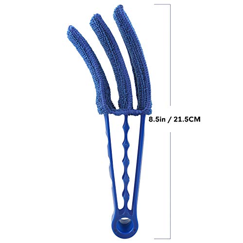 Window Blind Cleaner Duster Brush Kit 2 Pack Brush with 6 Microfiber Sleeves - Blind Cleaner Tools for Window Blinds Air Conditioner Jalousie Dust