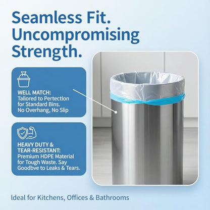 Small Trash Bags 4 Gallon Drawstring,1.1 Mil,Unscented,120 Count | Tear-Free,Leakproof,Strong Garbage Can Liners,White,Fit 12 - 15 Liter Waste Bins,for Home Bathroom Office Car Everyday Use - color: 4gal-120