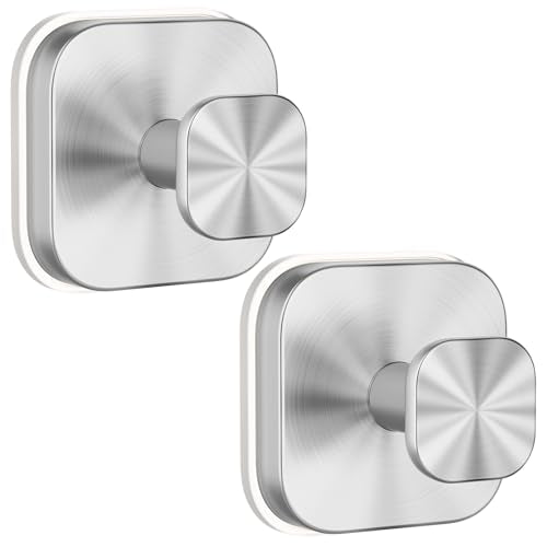 BKV Suction Cup Hooks for Shower,Heavy Duty Shower Hooks for Bathroom Wall,Glass Windows,Smooth Doors to Hang Towels,Robes,Coat,Reusable Suction Cup Wreath Hanger for Christmas Wreaths-Silver(2 Pack) - color: Silver, size: 2 Pack