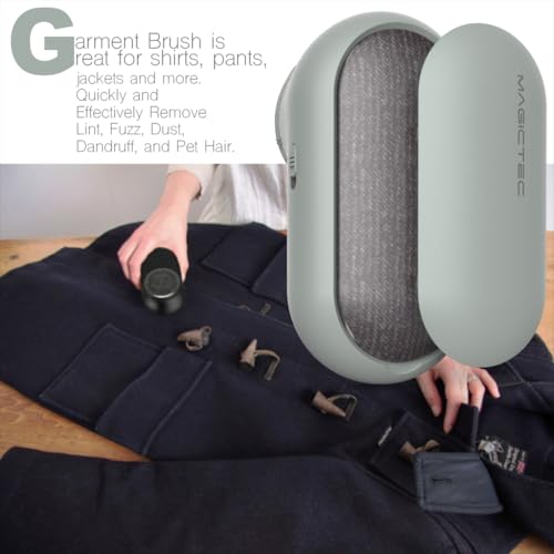 Rechargeable Fabric Shaver, Magictec Lint Remover Sweater Defuzzer Lints Fuzzs Pills Pilling Trimmer for Clothes and Furniture -Battery Operated, Green - color: Green