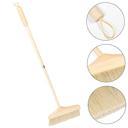 Soft Bristle Indoor Broom with Long Handle Lightweight Detachable Sweeping Brush for Home Kitchen and Office Cleaning Efficient Corner Cleaning Tool