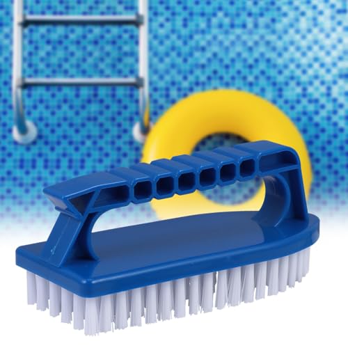 SEWACC Heavy Duty Handheld Scrub Brush for Pool Bathroom Kitchen with Non-Slip Handle Stiff Bristles for Cleaning Tiles Corners Floors and Grime Removal
