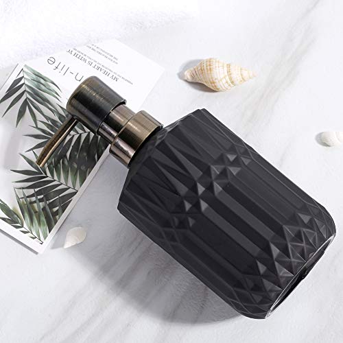 YunNasi Soap Dispenser with Pump, Refillable Liquid Hand Soap Dish Soap Dispensers for Bathroom Counter, Kitchen Sink (Black) - color: Black