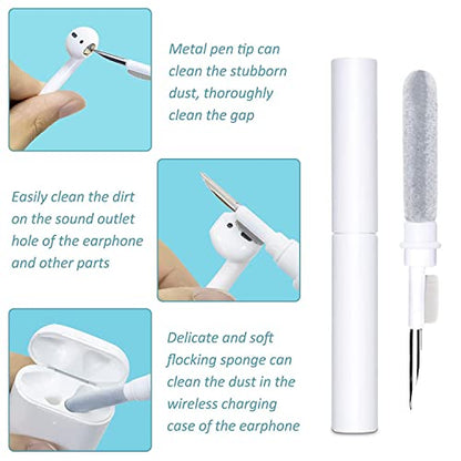 5 in 1 Keyboard and Earphone Cleaning Kit - Soft Brush Pen for AirPods, Phone, Camera, Laptop - Metal, Multicolor