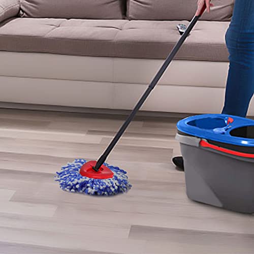 Spin Mop Replacement Head - 4 Pack RinseClean Mop Refills Compatible with O-Cedar Triangle Spin Mop, Microfiber Mop Replace Head Easy Cleaning Floor Head Mop (for 2 Tank System ONLY) - color: Blue