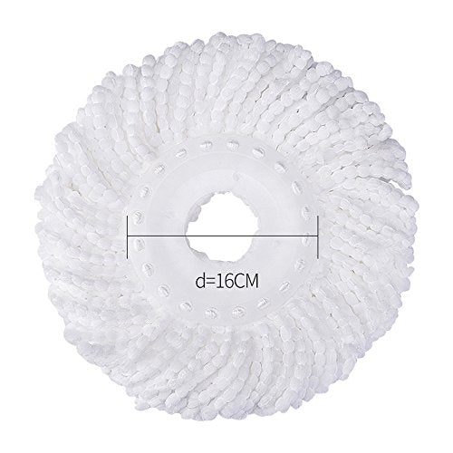 3 Pack Mop Head Replacement Spin Mop Replacement Head Microfiber Spin Mop Refills Easy Cleaning Round Shape Standard Size - color: 3 Pack-white