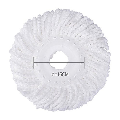 3 Pack Mop Head Replacement Spin Mop Replacement Head Microfiber Spin Mop Refills Easy Cleaning Round Shape Standard Size - color: 3 Pack-white