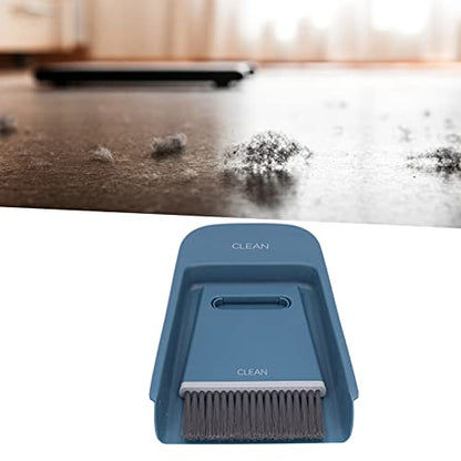 Handheld Broom and Dustpan Set Small Dust Pan and Brush Set, Small Broom and Dustpan Set, Portable 3 in 1 Mini Squeegee Dustpan and Cleaning Brush Set for Office Cleaning, Desk